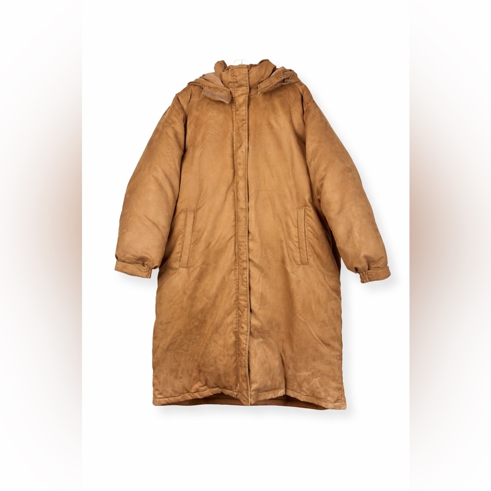 Cabela’s Goose Down Long Parka Brown Size 2XL Plus Hooded Winter Coat - Picture 2 of 16